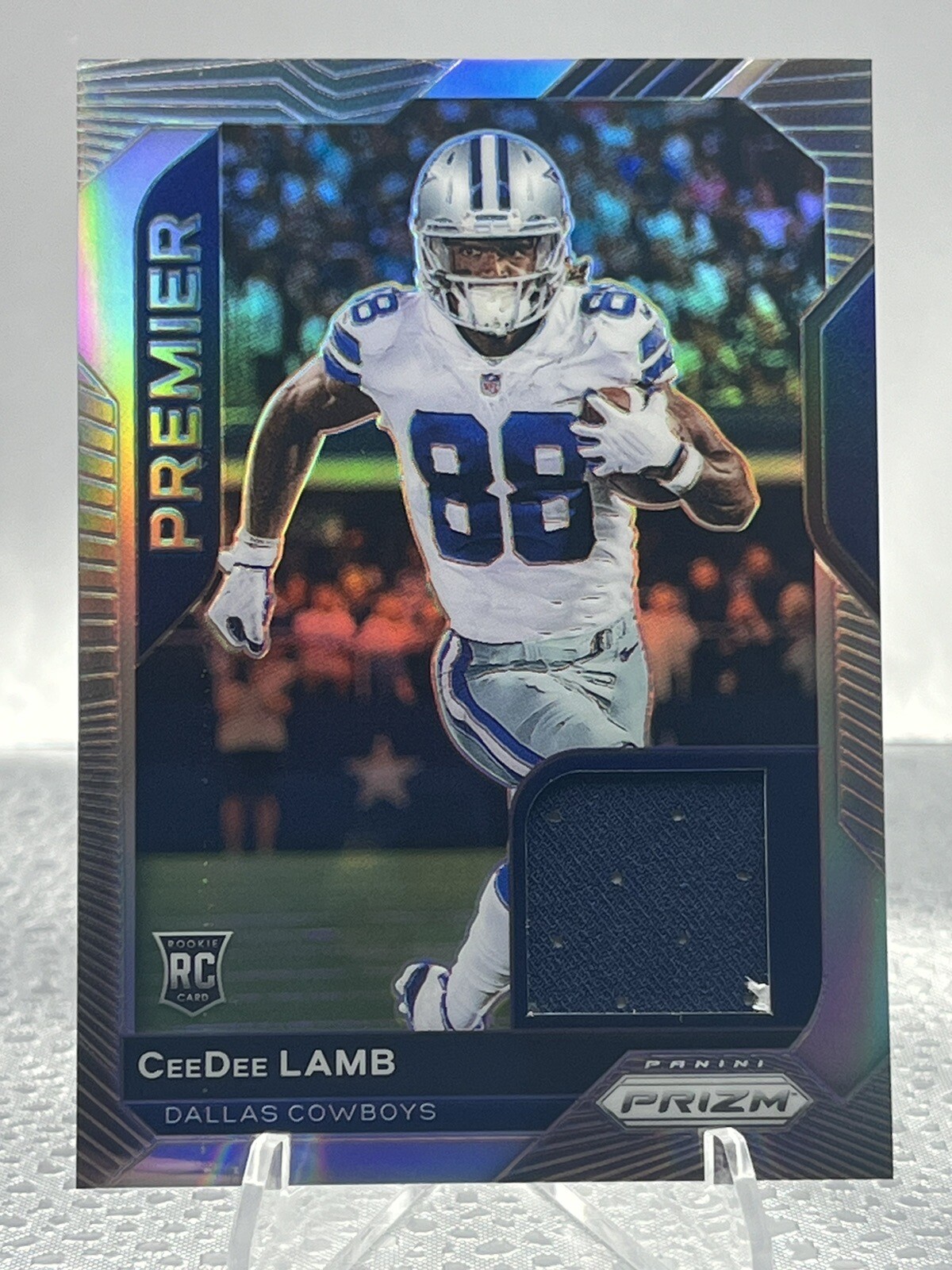 2020 Panini Prizm Premier Jerseys Relics Silver CeeDee Lamb RC #7