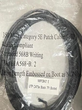 DynaCable 7ft Cat 5e Patch Cord, BLACK  NWPCBK07E(Z9,J10)