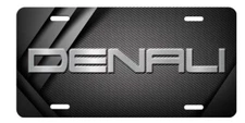 Gray GMC Denali inspired Simulated Carbon Fiber Aluminum License Plate New U