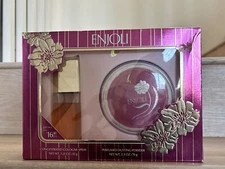 Enjoli Vintage Revlon Perfume Set Spray Cologne 1.25 oz Dusting Powder 2.5 oz 
