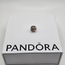 Genuine Pandora Rose Gold Polished Sparkling Lines Charm ALE R #781388CZ *WORN*