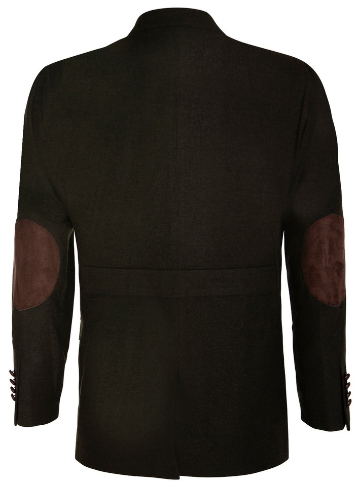 Mens Wool Tweed Shooting Jacket Hunting Blazer Smart Casual Elbow Patch