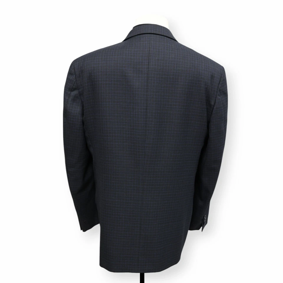 JOSEPH ABBOUD Hombre Multicolor Rejilla 100% LANA Abrigo Deportivo Traje Chaqueta Blazer 44 R Foto 4 de 4