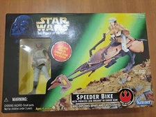 Vintage 1997 Star Wars  Power Of The Force, Princess Leia/Speeder Bike Set NIB 