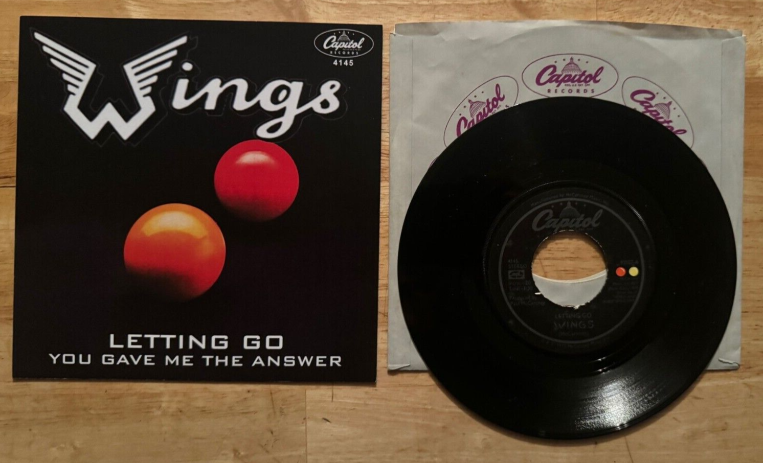 45 7" SP BEATLES WINGS LETTING GO eBay