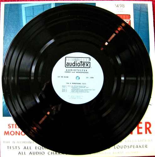 Audiotex Audiotester Stereo/Mono Audiophile Test 1959 Near Mint With Instruction - Picture 3 of 4