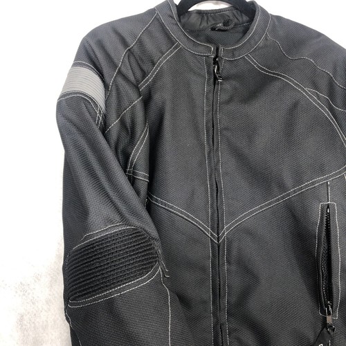 Xelement Motorcycle Jacket Extra Large Black Gray Men Full Zip Up Used - Picture 3 of 7