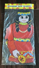 Thanksgiving Paper Decoration Native American Girl 1995 Fabri Centers Of America