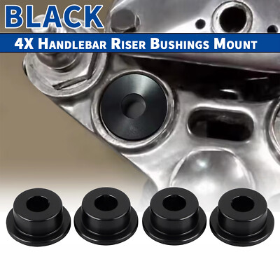  Black Handlebar Riser Bushings Mounts For Harley Super Glide Heritage Softail