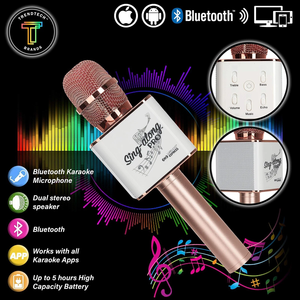 Sing along pro bluetooth karaoke microphone sale