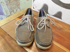 Bass "Hook" Taupe Leather Boat Shoes Men's 10M