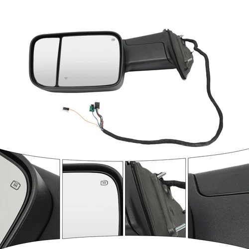 Fits for 2019-2021 Ram 2500 3500 Passenger Side Towing Mirror Rearview Mirror