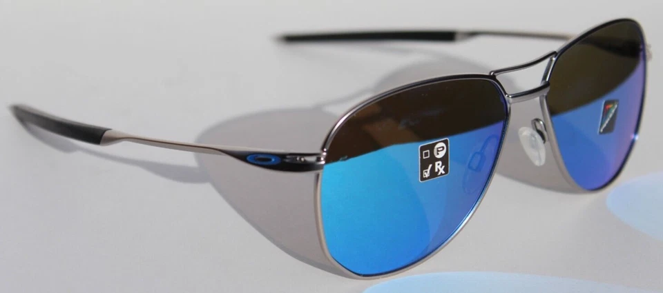 OAKLEY Contrail Sunglasses Satin Chrome/Prizm Sapphire NEW NO BOX OO4147-0357 - Image 2 of 4