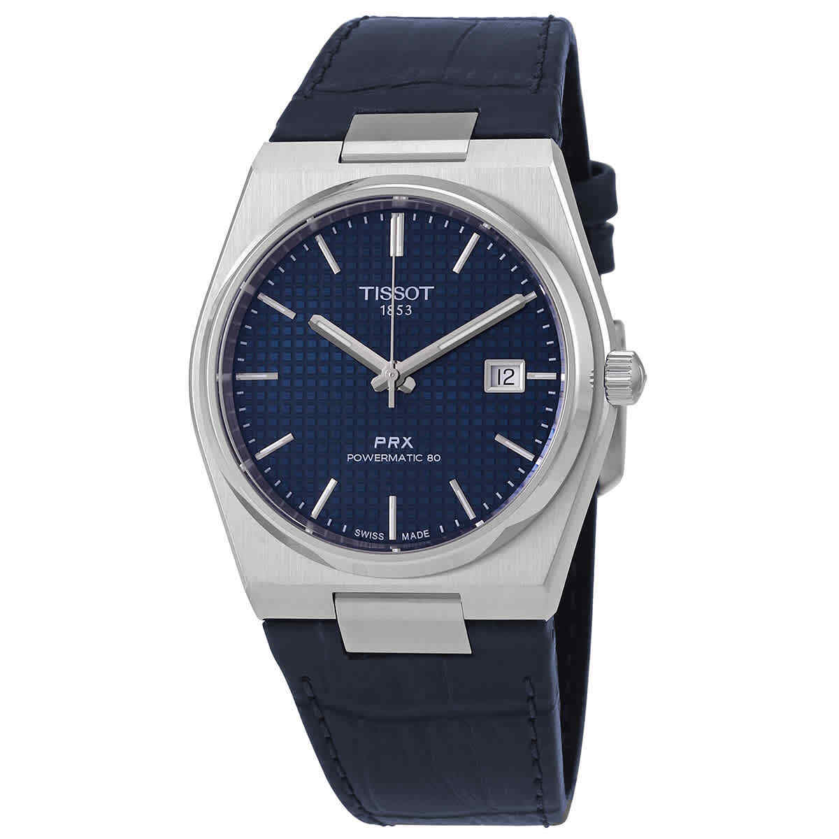 Мужские часы Tissot PRX Powermatic 80 с автоматическим синим циферблатом T1374071604100
