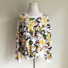 Looney Tunes Cartoon Character Printed Sweatshirt, Women  s Junior Size L 11/13 