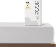 Mayfair Linen 100% Cotton California King Fitted Sheet Only - 500 Thread Count C