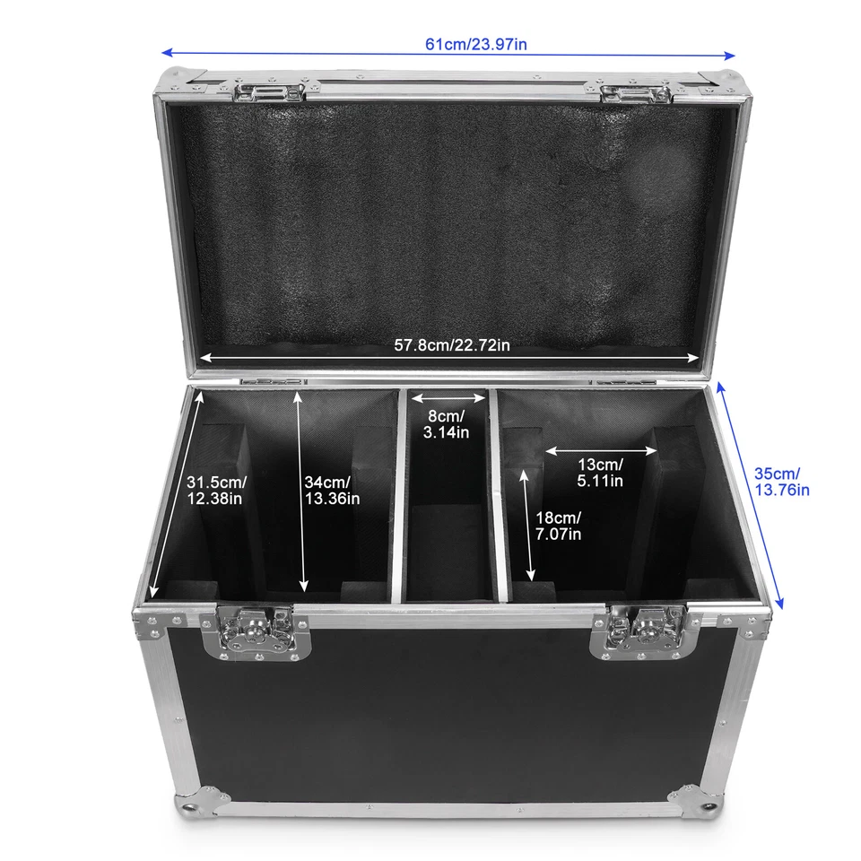 Flight Case For 2Pcs 19*15W Beam Moving Head Stage Light Hard Case with wheels - Image 2 of 4