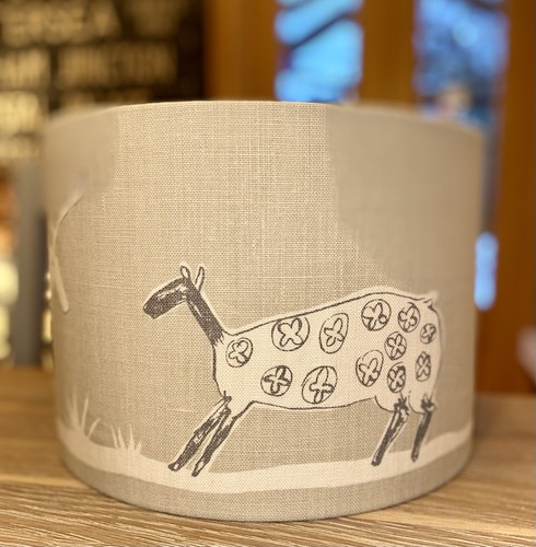 MADE TO ORDER LAMPSHADE VANESSA ARBUTHNOTT WILD & FREE LIMESTONE CHARCOAL FABRIC - Picture 6 of 6