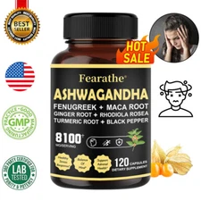 Ashwagandha 6000mg Fenugreek 550mg Maca Root 500mg Ginger Root 250mg Rhodiola