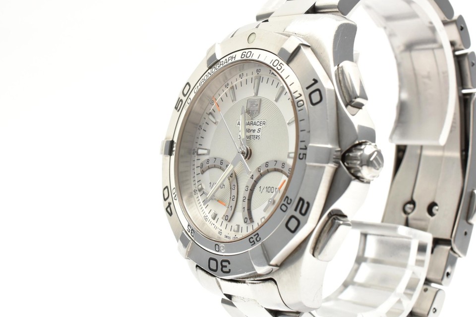 [Near MINT w/Box] TAG Heuer Aquaracer Calibre S CAF7010 300m Silver SS ...