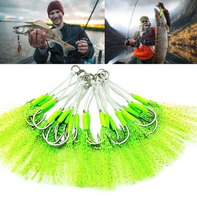 20Pcs Small Jigging Hook Assist Rigs Circle Hook Double Fishing Assist Hook