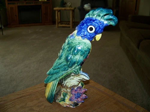 Vintage Stangl Pottery Birds Cockatoo #3580 Medium 9.5" Artist Signed EXCELLENT!