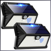 Solarleuchten AußEn 185 LED Bewegungsmelder IP65 Wandleuchte Garten Hof Set