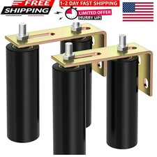 2 Pack 6" Slide Gate Guide Roller with L-Bracket Universal Sliding Gate Rollers
