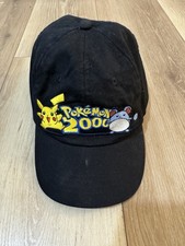VINTAGE Pokemon 2000 Hat Adjustable Strap Back Embroidered Pikachu Marill
