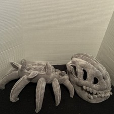 Realistic Dinosaur Skeleton Costume Set Wearable Head Back Bone Child Size