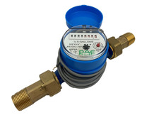 3/4 Inch Water Meter Pulse Output Gallon Measuring NPT Couplings DAE
