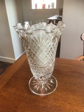 Vintage Waterford Crystal Vase 10  flower vas...