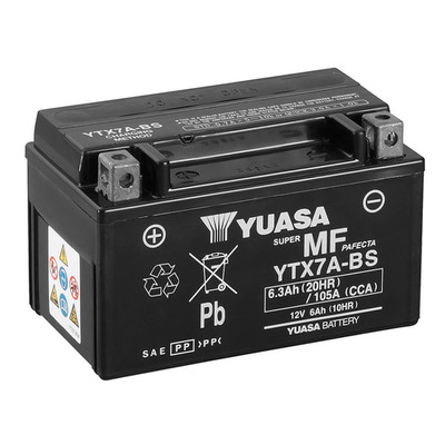 YUASA Bateria YTX7A-BS Combipack (con electrolito)