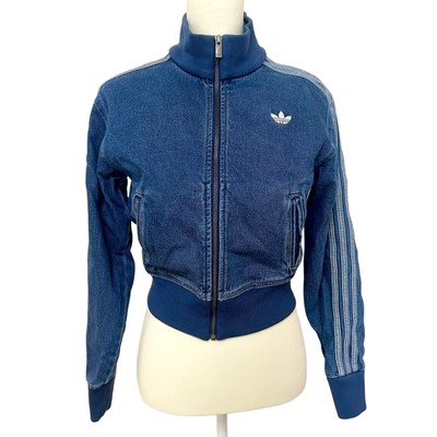 ADIDAS Adicolor Denim Track Top JD2570 Indigo Denim Women J/XS - J
