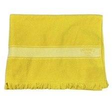 HERMES Paris Cotton Beach Towel Bath Mat Towel Yellow 132 100cm