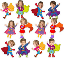 48 Super Themed Cutouts Bulletin Board Decorations Hero Theme Paper Cut Outs DIY