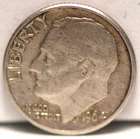 USA, 1964-D Roosevelt Dime, KM195, silver, .0723oz, EF, NR, 5-14