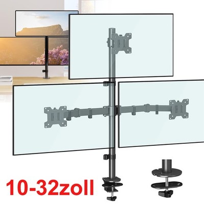 Neigbar Monitorhalterung für 3Monitore 10-32,bis 10kg,VESA 75x75/100x100 drehbar