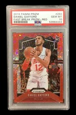 2019 panini prizm #294 daniel gafford rc; red /125 fast break holo rookie PSA 10