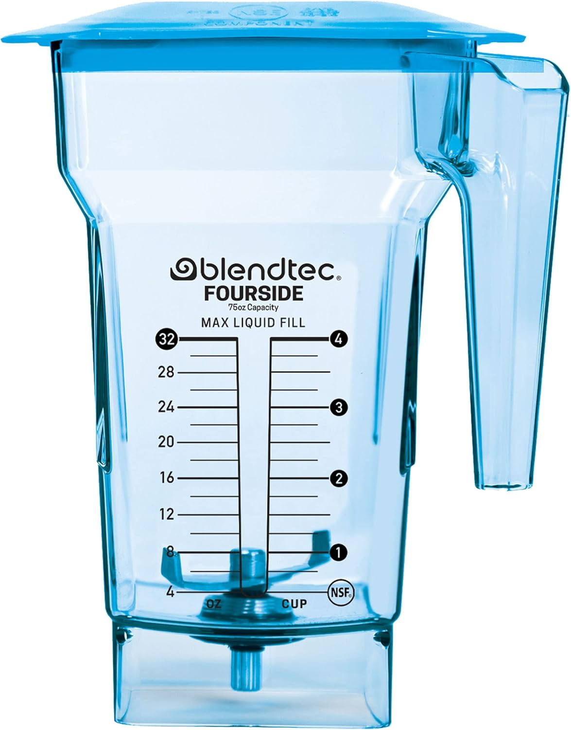 75 Oz Fourside Commercial Jar - Four-Sided Replacement Blender Jar - Compatible 
