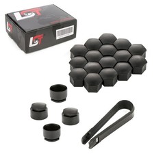20x Radschraubenkappen Radmuttern Sicherungsschraube Set 17 mm schwarz für MINI