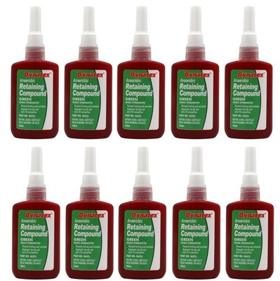 Dynatex Green High Strength Retaining Compound 1.69 oz Bottle (10-Pack)