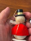 Lot of 3 Vintage Putz Snowman Chenille Spun Cotton Mica Christmas Ornament Japan — photo 3