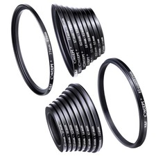 K F Concept Filter Ring Adapter Set with 9x Step-Up Ring and 9x Step-Down Ring,