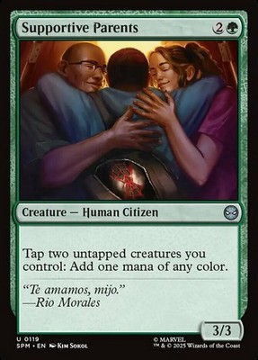 Supportive Parents Light Play, English Magic the Gathering MTG Marvel's Spider-M