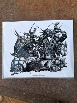 Catfish Blues At The Crossroads Pen Doodle Artwork Print