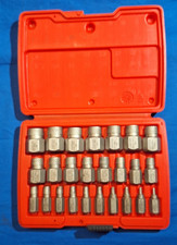 Matco Tools Sexs25 25 Piece Hexagonal Head Multi Spline Screw Extractor Set Matco Tools Sexs25 25 Piece Hexagonal Head Multi Spline Screw Extractor Set