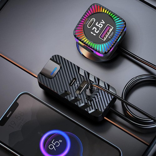 1x 5 portów USB typu C adapter ładowania wyświetlacz napięcia szybkie ładowanie - Zdjęcie 4 z 5