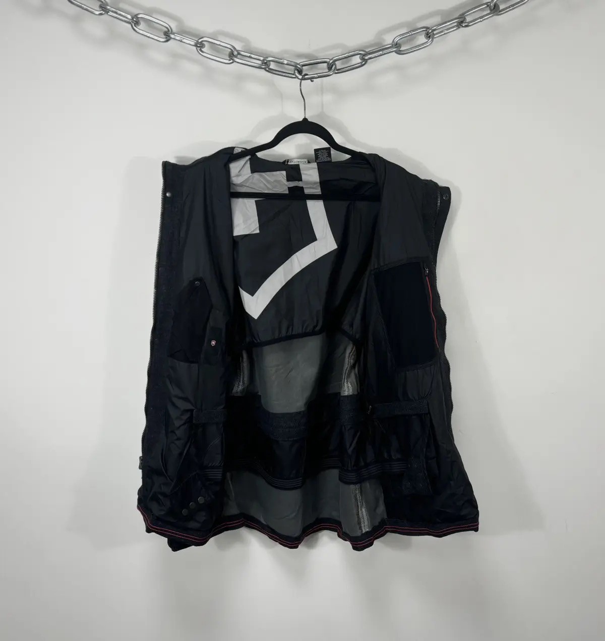 Victorinox Swiss Men’s Multipocket Tech Gray Wool Hooded Coat XL