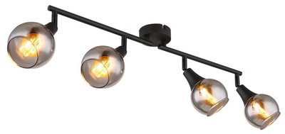 GLOBO GLYPTAR Strahler Metall schwarz matt, 4x E14 - Deckenleuchte für Innenräum